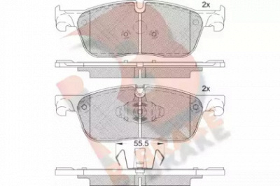 R BRAKE rb2236203 -  Комплект тормозных колодок, дисковый тормоз